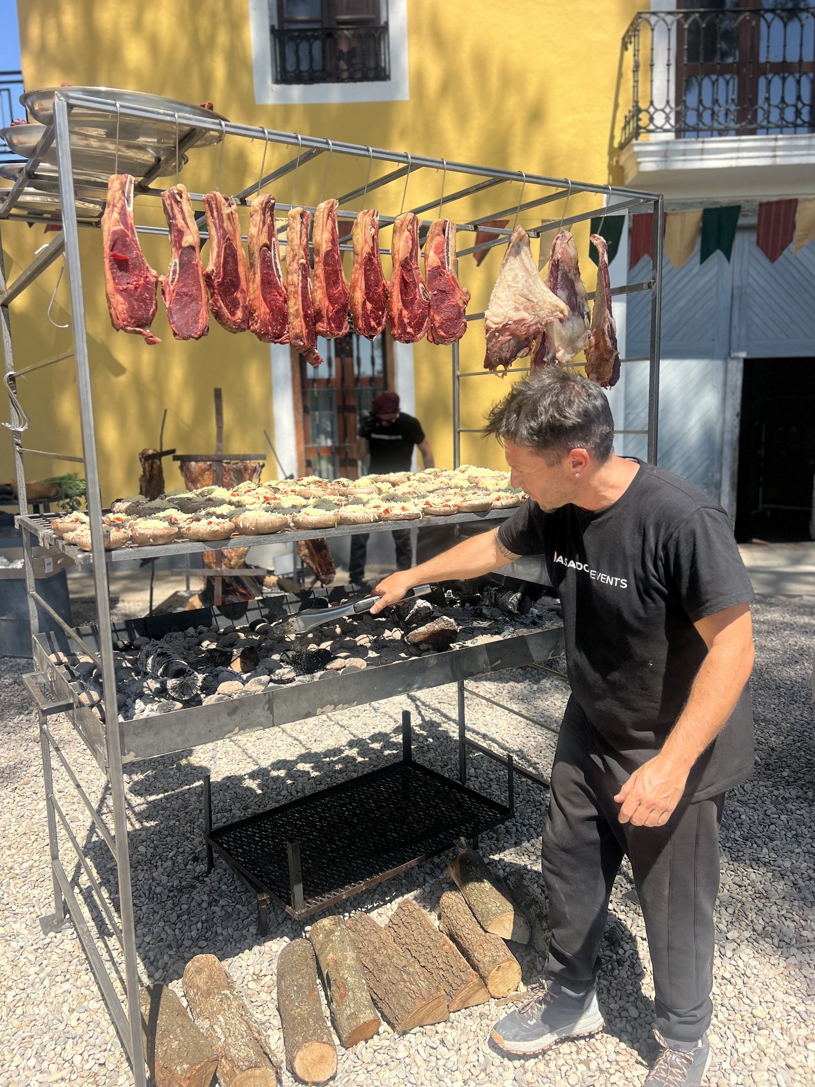 Carne asada a la leña catering argentino Barcelona